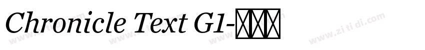 Chronicle Text G1字体转换